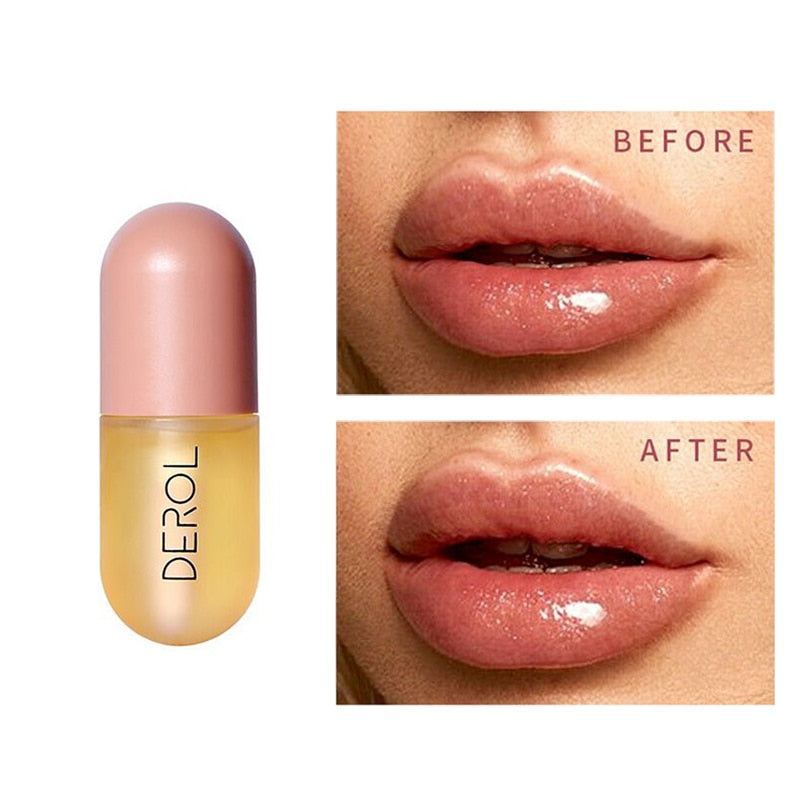 Xpoko Day Night Instant Volume Lips Plumper Oil Moisturizing Repairing Reduce Lip Fine Line Serum Cosmetic Sexy Lip Gloss Makeup