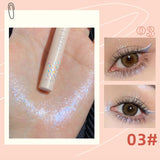 Xpoko Glitter Lying Silkworm Pen Set Pearlescent Eye Makeup Eyeshadow Liner Pencil Fine Flash Highlight Lasting Champagne Eyeliner Pen