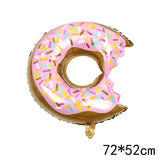 5-Pack Candy Ice Cream Pink Decorative 32" Digital Foil Balloons Donuts World Themed Girls Birthday Party Decorations Kids Toys