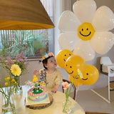 Korean Little Daisy Birthday Banner Ins Flower Banner Happy Birthday Banners Party Decorations for Girl Children Photo Decor 생일