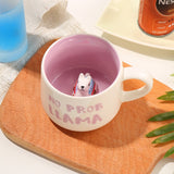 Xpoko Unicorn Ceramic Mugs 350Ml Cartoon Animal Coffee Milk Tea Cup Novelty Creative Gift Cute Plant Porcelain Mugs Office Drinkware