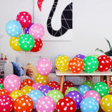 100 Pieces 12 Inch Multicolor Dot Latex Balloons Birthday Festive Wedding Anniversary Decoration Christmas Baby Party Supplies
