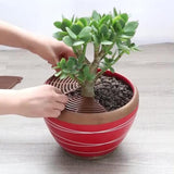 Xpoko Flowerpot Protector	Practical Anti-Corrosion Plant Pot Cover Easy Assembly Cuttable Plastic Flowerpot Protector For Home