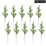Xpoko 1Pack Christmas Pine Needle Branches Fake Plant Christmas Tree Ornament Decorations For Home DIY Wreath Gift Box Wedding Flowers