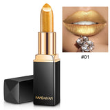 Xpoko Handaiyan Waterproof Nude Glitter Lipstick Makeup Long Lasting Velvet Red Mermaid Sexy Shimmer Matte Lip Stick Cosmetic Beauty