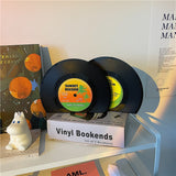 Xpoko home decor room decor bedroom decor office decor Vinyl Record Bookends 2pcs