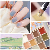 Xpoko Solid Nail Gel Palette Mud Painting Spring Summer Color For Nail Art Design Semi Permanent Soak Off UV Gel Varnish 16 Colors Set