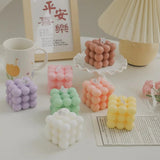 Xpoko Ins Style Bubble Cube Candle Handmade Scented Candle Aromatherapy Soy Wax Candle Wedding Birthday Candles Party Home Decoration