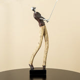 Modern Golf Character Sculpture Resin Crafts Home Decoration Portrait Figure Statue Decorative Figurines for Interior Desk Decor