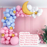 Macaron Blue Balloon Garland Birthday Party Decor Kids Baby Shower Boy Latex Ballon Arch Kit Wedding Party Baloon Suppiles