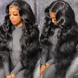 Xpoko Body Wave Lace Frontal Human Hair Wigs With Baby Hair Pre-plucked 13x4 Lace Front Wigs For Black Women Indian Remy Hair