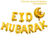 EID Mubarak Moon Balloon Background Set Ramadan Decoration For Home Islamic Muslim Party Backdrop Set EID Al Adha Ramadan Kareem