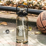 back to school 1/2/3 Liter Big Motivational Water Bottle Gourd with Straw Clear Portable Drinking Bottles Tritan BPA Free Sport water jug cup