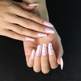 SM19211204 French Nude Nails Press on Medium Ballerina Fake Fingernails