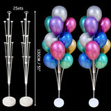 7/13/19tubes Led Balloon Holder Column Balloons Stand Stick Ballon Birthday Party Decorations Kids Adult Wedding Christmas Decor