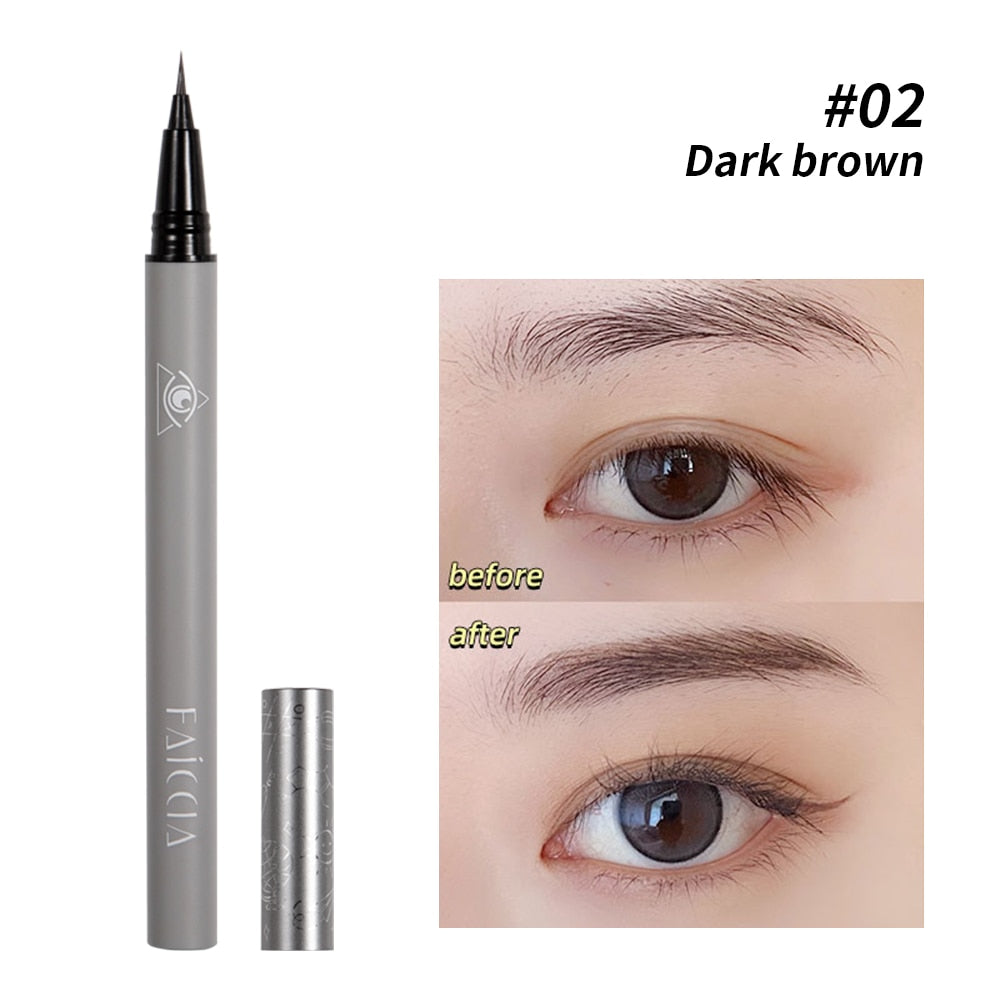 Xpoko 0.01mm Ultra Fine Eyebrow Pencil Sweat-proof Liquid Eyebrow Eeyeliner Lying Silkworm Pen Lasting Waterproof Makeup Eye Cosmetics