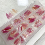 Gel X Nails Extension System Full Cover Sculpted Base Color Stiletto Medium False Nail Tips 240pcs/box