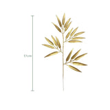 Xpoko Golden Artificial Plant Dried Flowers Decoration Various Leaves Cheap Fake Flowers For Garden Wedding Bedroom Home Decor