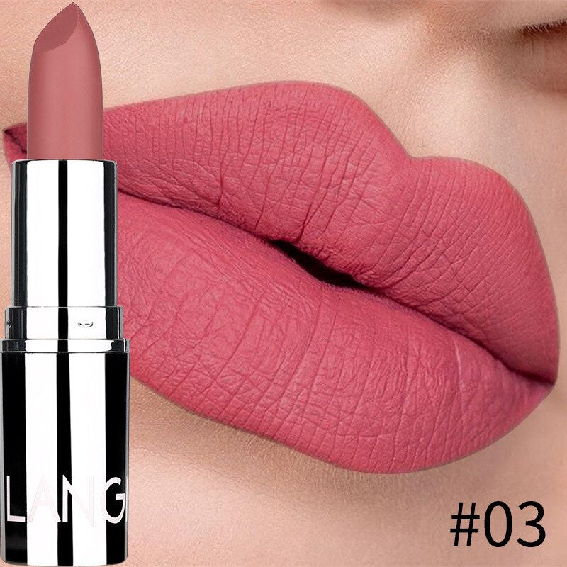 Xpoko 8 Colors Matte Lipstick Waterproof Long Lasting Velvet Sexy Non Sticky Cup Moisturizing Red Lipstick Women Lips Makeup Cosmetic