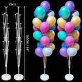 7/13/19tubes Led Balloon Holder Column Balloons Stand Stick Ballon Birthday Party Decorations Kids Adult Wedding Christmas Decor