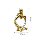 Thinker Statue Abstract Figure Sculpture Desktop Ornament Resin Statue Home Crafts Home Decoration Modern Figurines for Interior