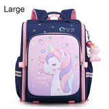 back to school New Girl School Bags Child Pink Unicorn  Printing Backpacks Kindergarten Student Cute Girls Children's Schoolbag Waterproof Kid