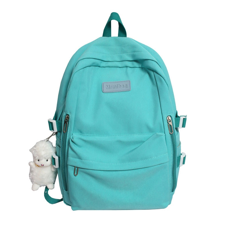 Xpoko Casual Waterproof Nylon Women Bags School Backpack For Teenagers Girls Travel  Backbag Mochilas Female Small Bookbag Kawaii Bag