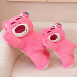 back to school 40-90cm Kawaii Pink Bear Plush Toy Red Strawberry Cute Stuffed Animal Bear Sleeping Pillow Plush Doll Elementary Student Gifts