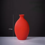 Xpoko Creative Ceramic Small Vase Simple Modern Home Decoration Round Flowers Vase