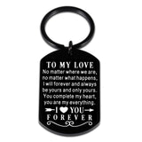 Birthday Valentine Day Keychain Gifts for Boyfriend Husband My Man I love you Couples Keyring for Man Wedding Gifts