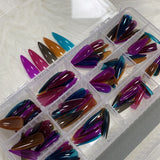 Gel X Nails Extension System Full Cover Sculpted Base Color Stiletto Medium False Nail Tips 240pcs/box