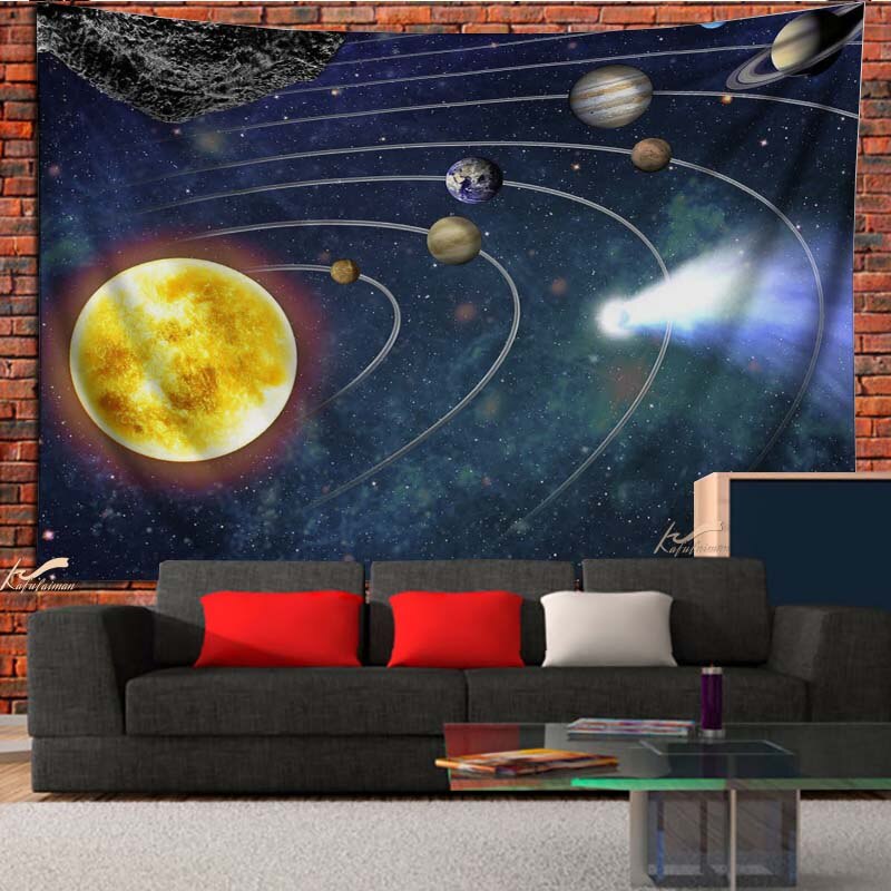 Universe Space Tapestry Fantasy Planet  Style Room Wall Hanging Room Satellite Earth Wall Art Decor Gift Painting Dropshipping