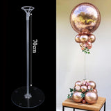 Xpoko Clear Transparent LED Bobo Balloon Sticks Balloons Stand Balons Support Holder Column Birthday Party Wedding Table Decorations