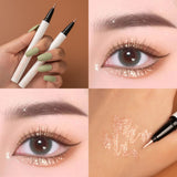 Xpoko Glitter Lying Silkworm Pen Eye Makeup Highlight Brighten Lasting Water Proof Light Blue Pink Diamond High Gloss Colored Eyeliner