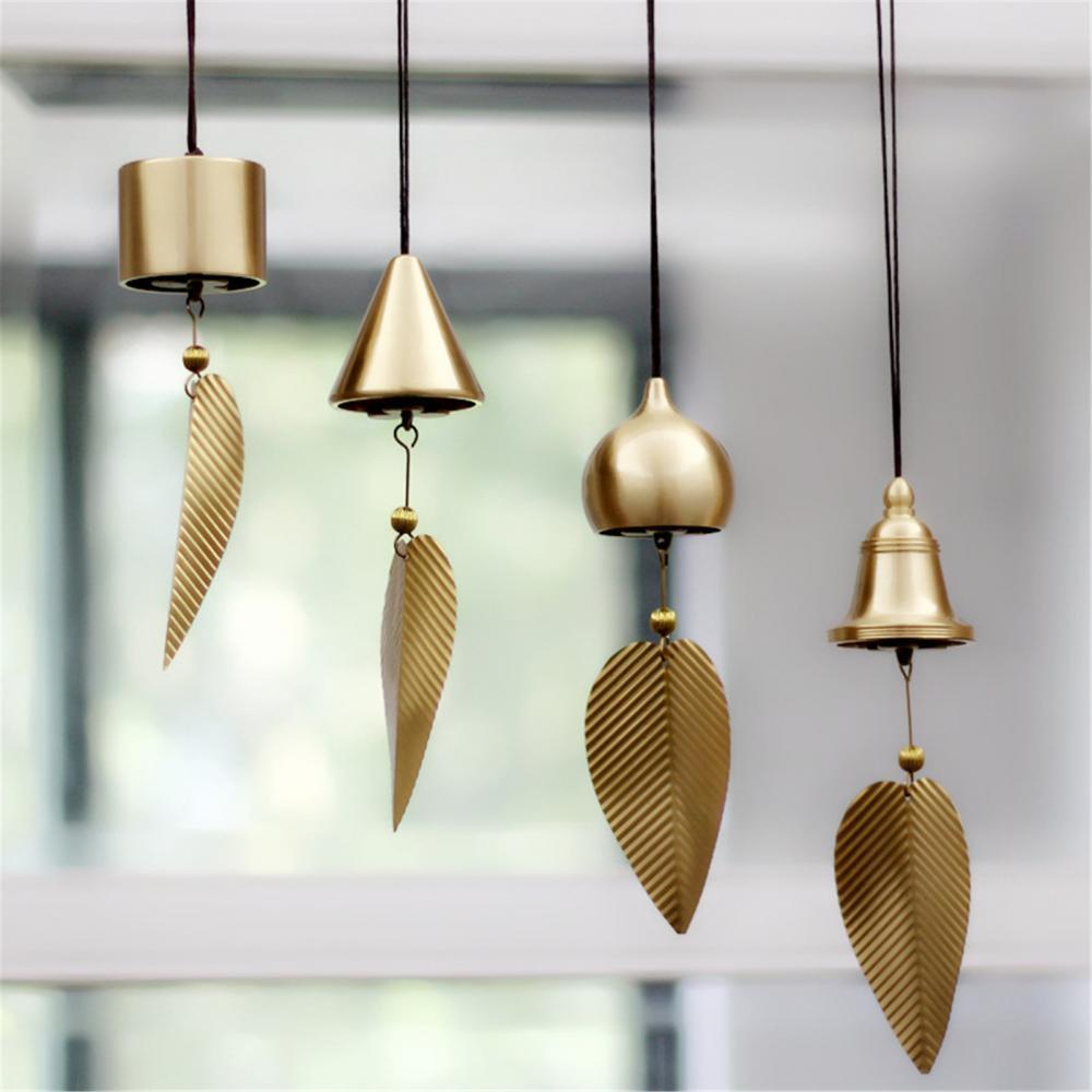 Xpoko Copper Wind Chime Hanging Ornaments Japanese Home Balcony Decor Car Pendant Gift