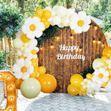 Xpoko 2/3/5Pcs White Daisy Flower Foil Balloon Sunflower Helium Air Globos Baby Shower Kids Happy Birthday Party Wedding Decorations