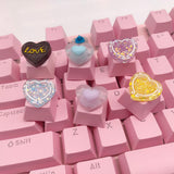 Personality Design Resin Cherry Mx Switch Cute Pink Kawaii Esc Keycap Mechanical Gaming Keyboard Keycaps Transparent Keys Caps