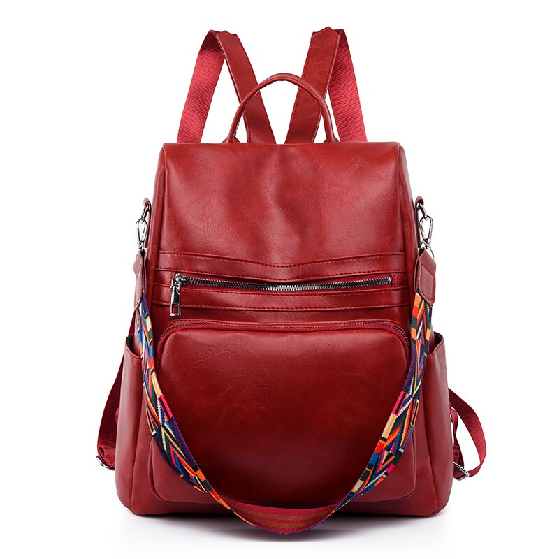 Xpoko Fashion Anti-Theft Women Backpacks Famous Brand High Quality Leather Female Backpack Ladies Large Capacity School Bag For Girls