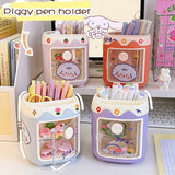 Back to school 1PC Kawaii Pen Pencil Holder Brush Storage Container Desk Organizer Multifunction Desktop Organizer Stationery Office Supplies