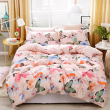 Xpoko back to school White Leaf Pattern  Duvet Cover Pillowcase 3pcs 220x240 /200x200 /175x220,Single Double Queen king Size , Black Bedding Set