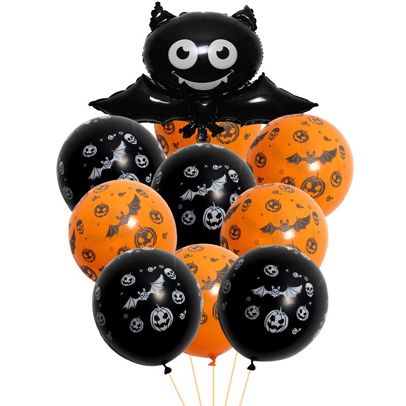 Xpoko Halloween Pumpkin Ghost Balloons Decorations Spider Foil Balloons Inflatable Toys Bat Globos Halloween Party Supplies Kids Toys