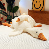 back to school 50-190cm Cute Big White Goose Plush Toy Kawaii Huge Duck Sleep Pillow Cushion Soft Stuffed Animal Doll Birthday Gift for Girl