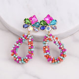 Xpoko Boho Oorbellen Earrings For Women Water Drop Earrings Women Faceted Bead Handmade Earring Big Earrings Long Earrings