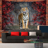 Forest Tiger Pattern Living Room Tapestry Bedroom Background Wall Hanging Tapestry Tatami Bedside Art Decor Tapestry