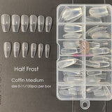 120pcs/box Instant Soft Gel Nail Tips Sculpted Coffin Stiletto Full Cover Press On Nail Tips Soak Off Salon Custom Nails