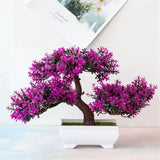 Xpoko Artificial Plants Bonsai Small Tree Pot Fake Plant Flowers Potted Ornaments For Home Room Table Decoration Hotel Garden Decor