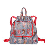 Women's Plaid Backpack 2022 New Nylon Travel Shopping Daypack Female Shoulder Bags Casual Flower Rucksack Student School Bags