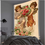 Baby Angel Tapestry Cute Kids Flower Home Decoration Gift Souvenier Cupid Wall Art for Bedroom Living Room Dropshipping