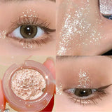 Xpoko Back to School Potato Texture Glitter Eyeshadow Palette Pearlescent Diamond Monochrome Highlighter Powder Brighten Shiny Eyes Makeup Cosmetics