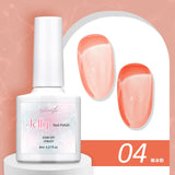 Xpoko 8Ml Transparent Jelly Gel Nail Polish Pink Glue Semi Permanent Polish Top Coat Lasting Firm Soak Off UV Gel Art Resin Varnish